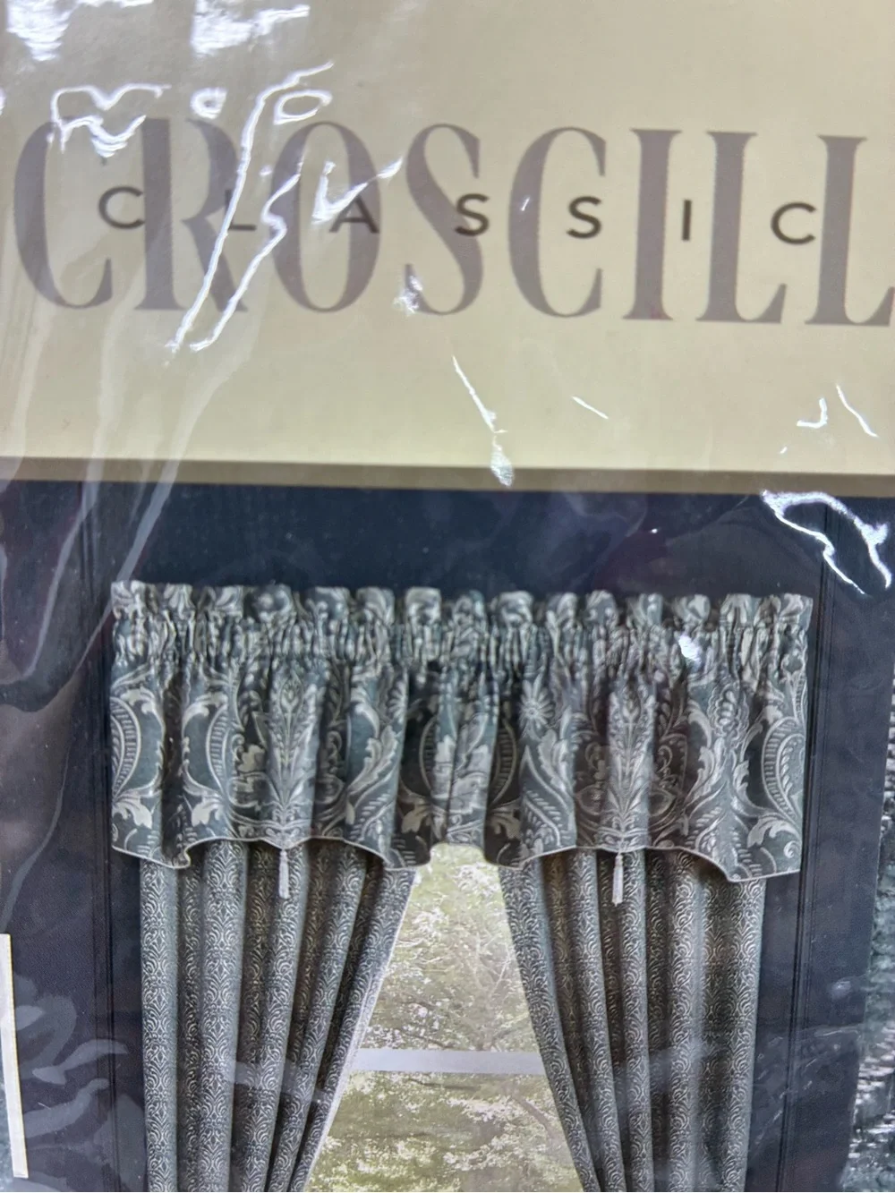 Croscill Classic canopy valance vincent slate blue 54